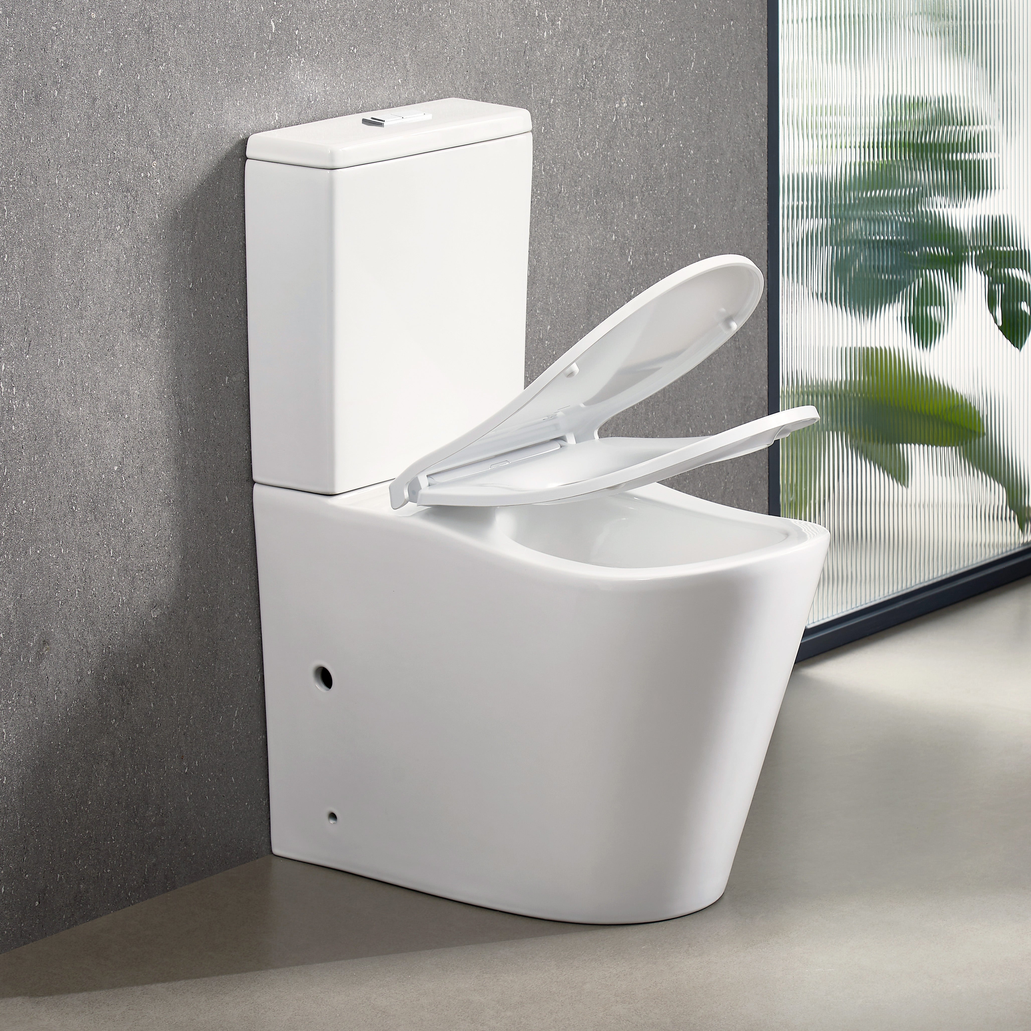 ErgoFlow Edge67 Ergonomic Rimless Tornado Back to Wall Toilet Toilets Arova