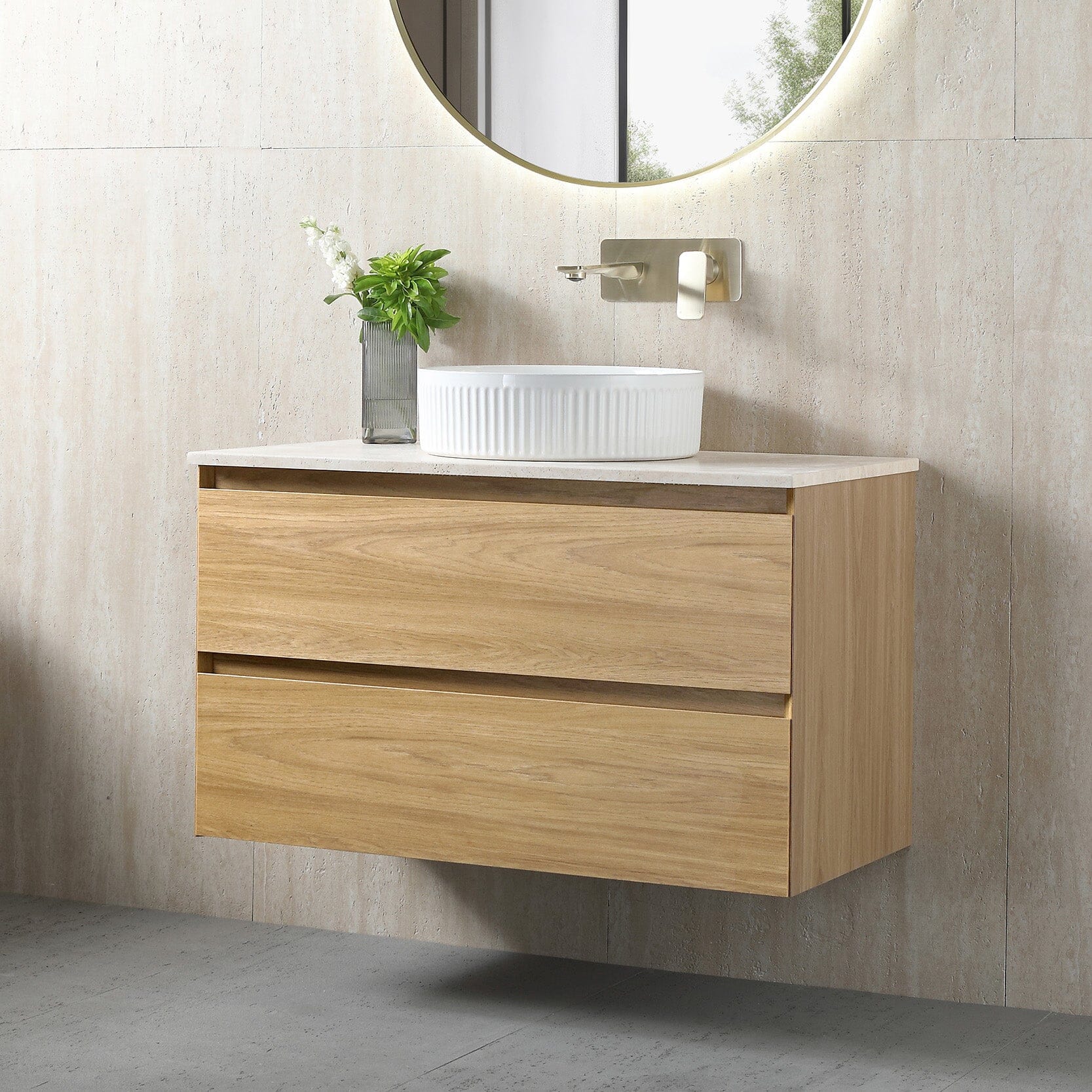 Finley 900mm Timber Wall Hung Bathroom Vanity Vanities Arova