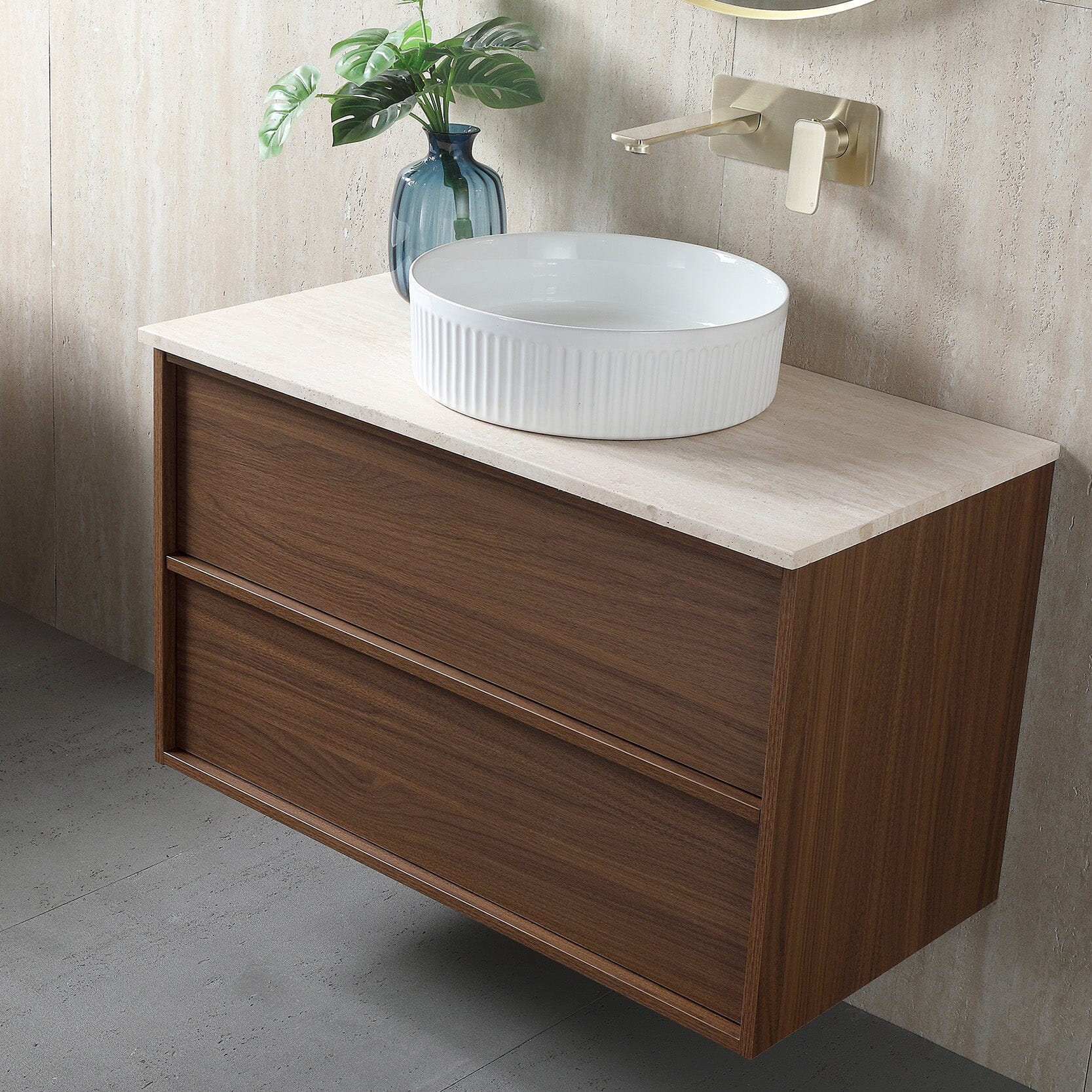 Gino 900mm Timber Wall Hung Bathroom Vanity Vanities Arova