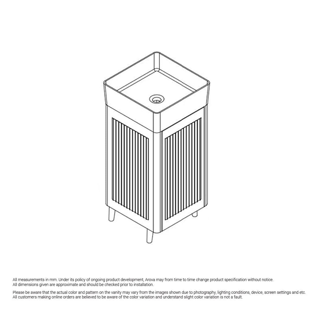 Lexi 400mm Small Bathroom Vanity Pink Vanities Arova