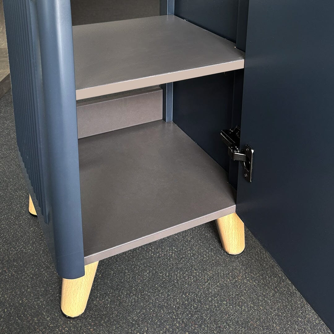 Lexi 400mm Small Vanity Blue with Black Solid Surface Basin Vanities Arova