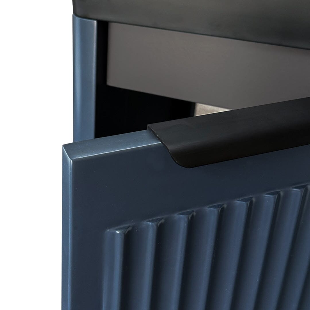 Lexi 400mm Small Vanity Blue with Black Solid Surface Basin Vanities Arova