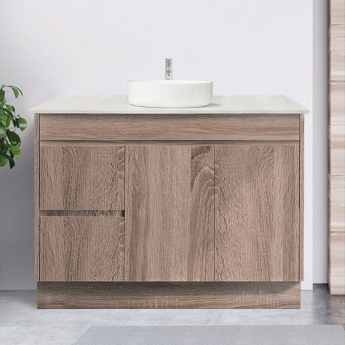 LOGAN 1200mm Timber Vanity (Left Hand) + Luxe Stone Top AROVA