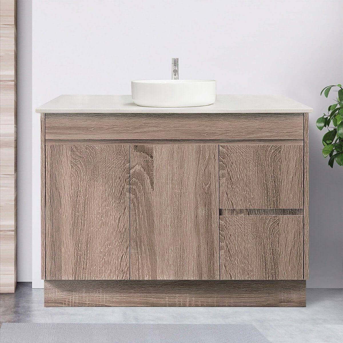 LOGAN 1200mm Timber Vanity (Right Hand) + Luxe Stone Top AROVA