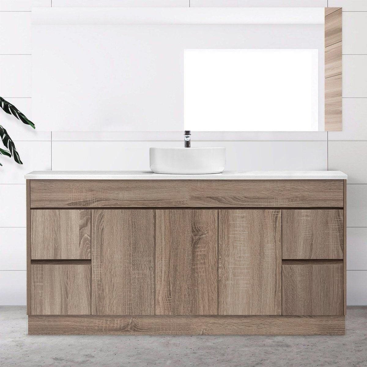 LOGAN 1800mm Timber Bathroom Vanity + Bliss Stone Top AROVA