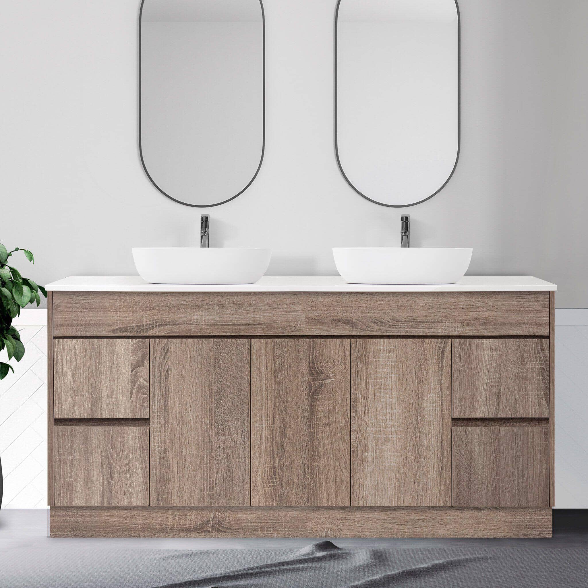 LOGAN 1800mm Timber Bathroom Vanity + Bliss Stone Top AROVA