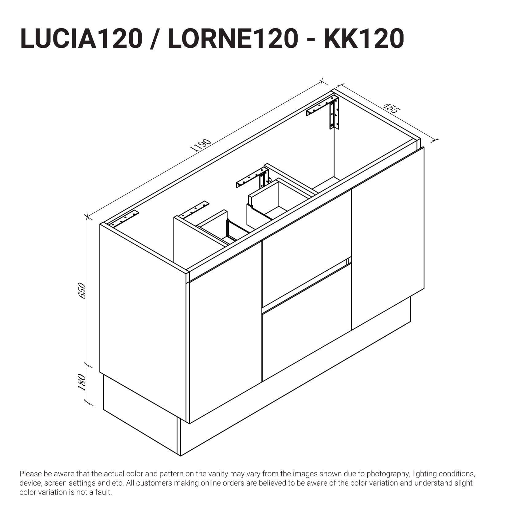 Lorne 1200mm Oak Timber Freestanding Bathroom Vanity Arova