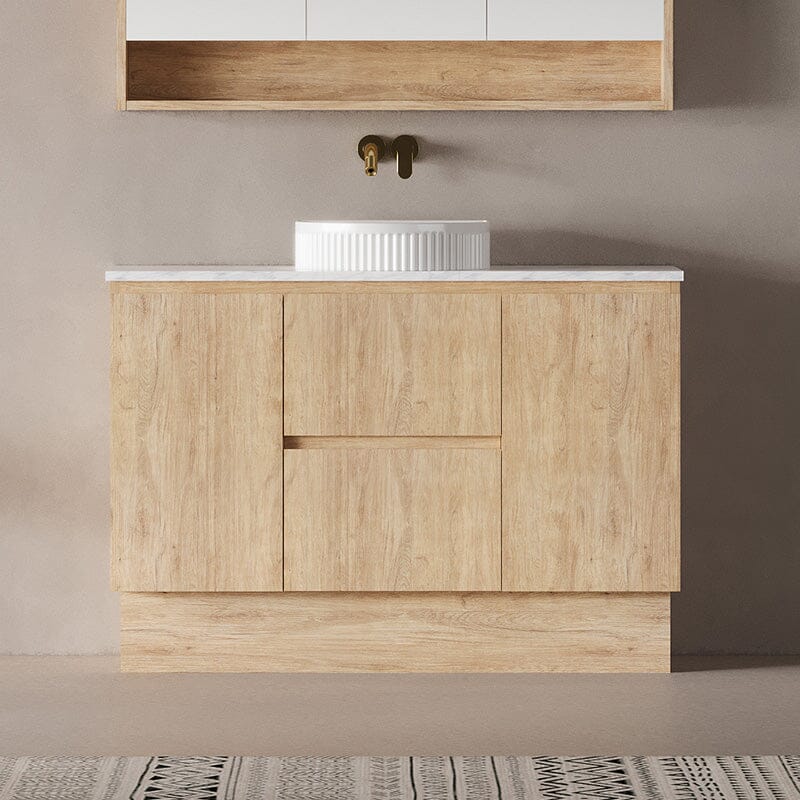 Lorne 1200mm Oak Timber Freestanding Bathroom Vanity Vanities Arova