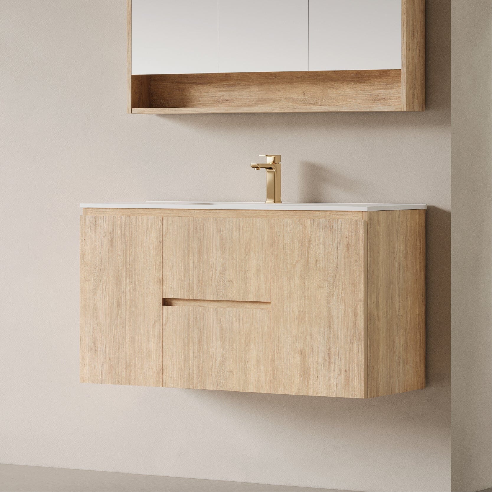Lorne 1200mm Timber Wall Hung Single Vanity Vanities Arova
