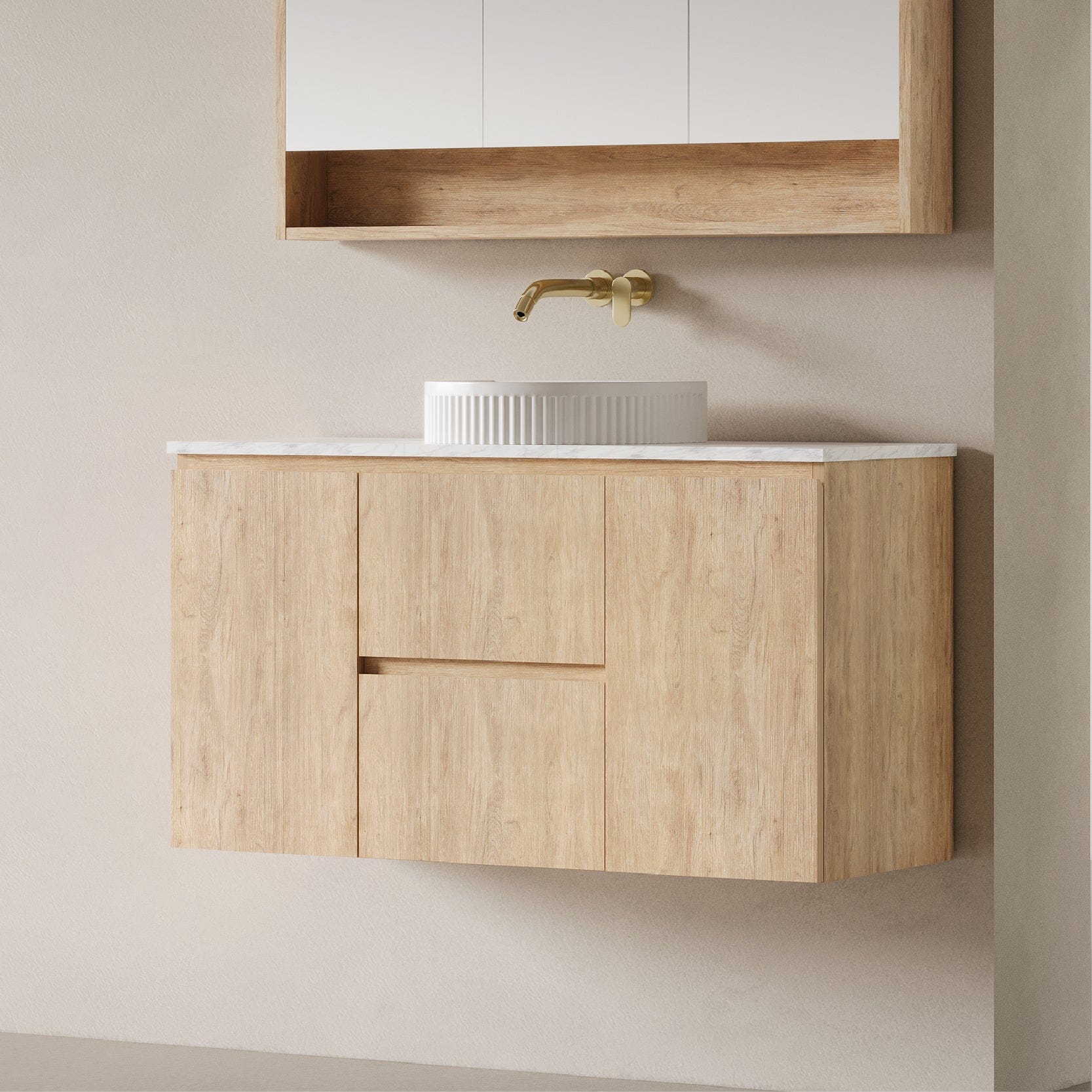 Lorne 1200mm Timber Wall Hung Single Vanity Vanities Arova