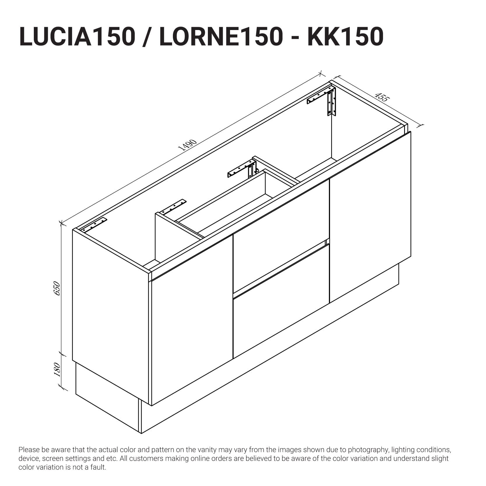 Lorne 1500mm Oak Timber Freestanding Bathroom Vanity Arova