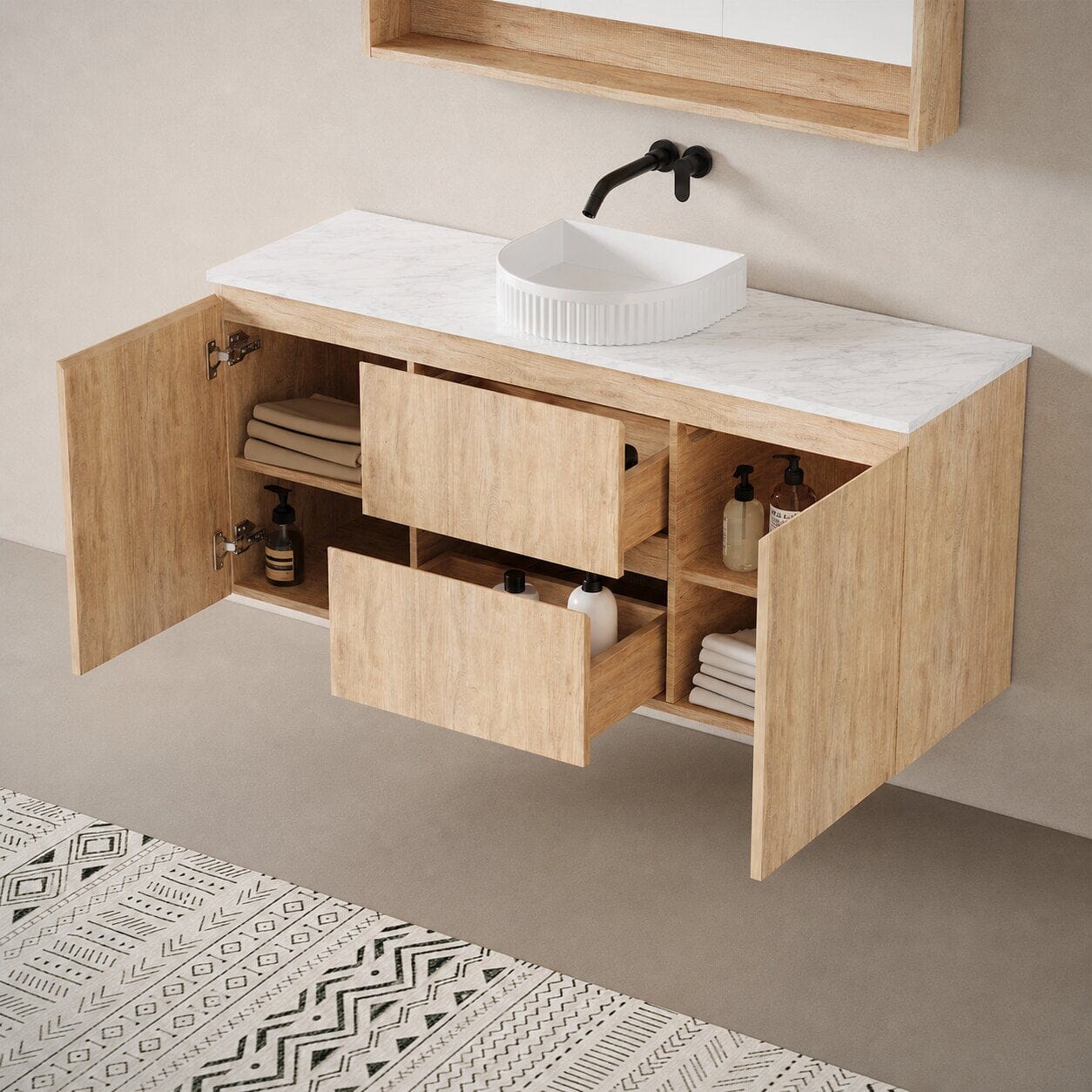 Lorne 1500mm Timber Wall Hung Vanity Vanities Arova