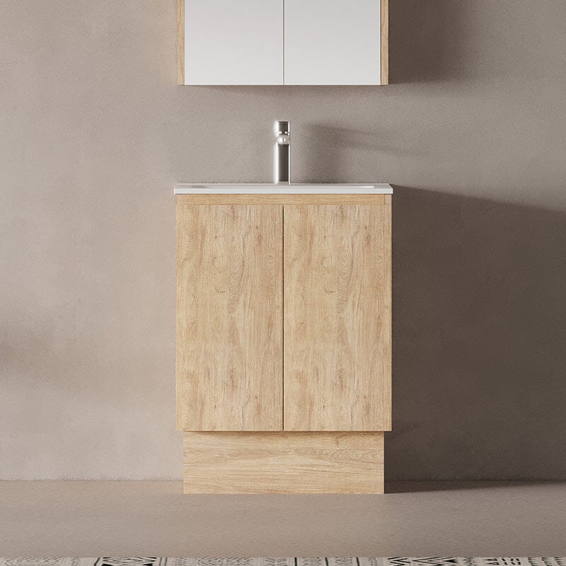 Lorne 600mm Oak Timber Freestanding Bathroom Vanity Vanities Arova