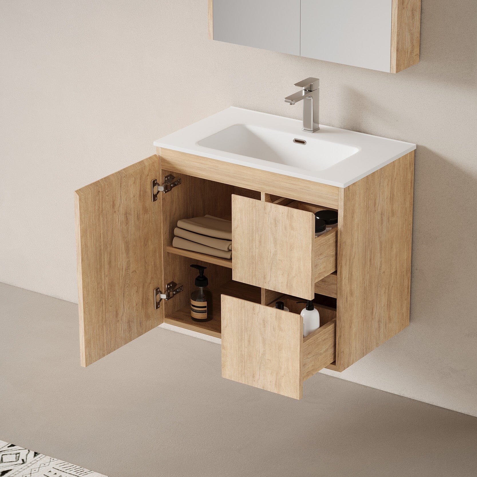 Lorne 750mm Timber Wall Hung Vanity Vanities Arova
