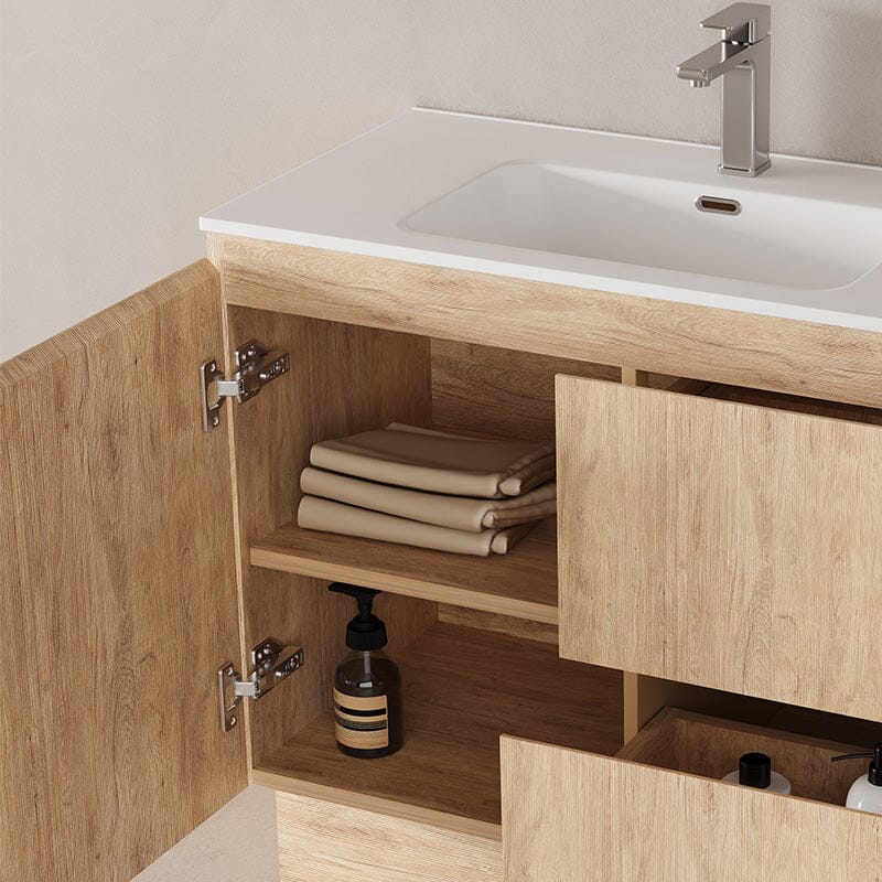 Lorne 900mm Oak Timber Freestanding Bathroom Vanity Vanities Arova
