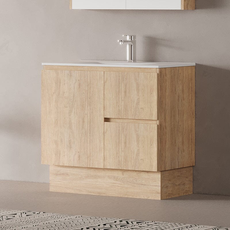Lorne 900mm Oak Timber Freestanding Bathroom Vanity Vanities Arova