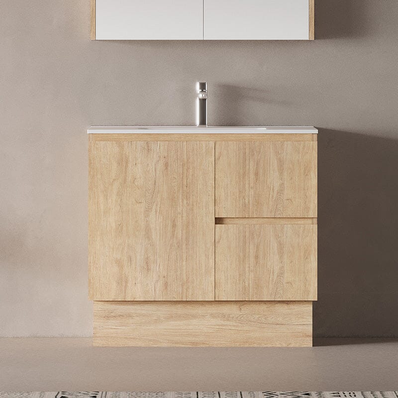 Lorne 900mm Oak Timber Freestanding Bathroom Vanity Vanities Arova