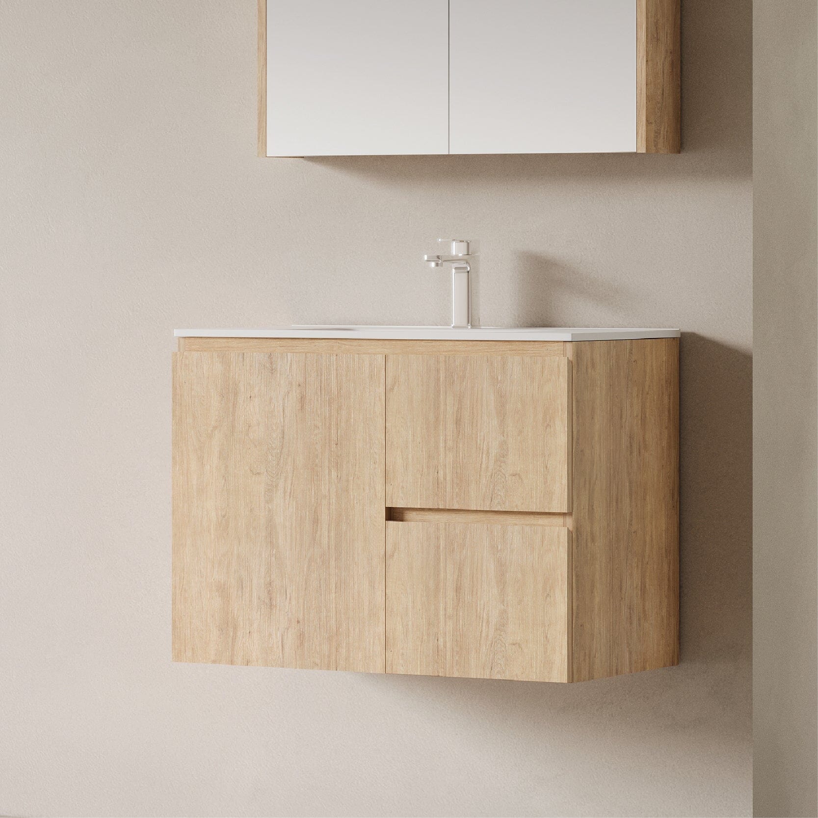 Lorne 900mm Timber Wall Hung Vanity Vanities Arova