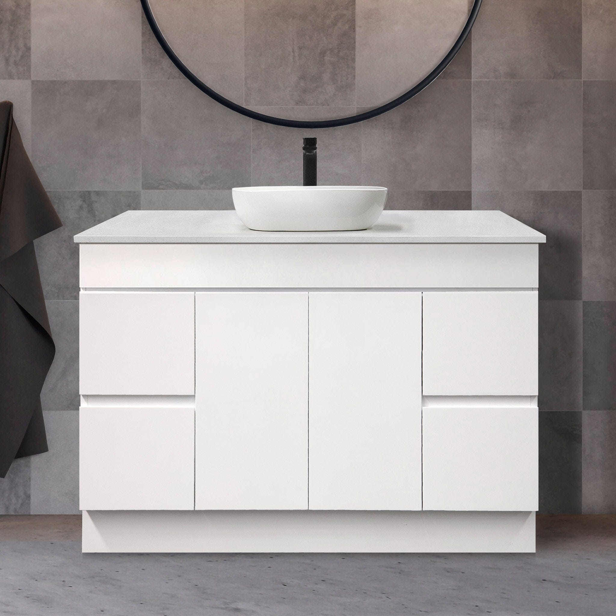 LUCA 1200mm Single Bowl Bathroom Vanity + Luxe Stone Top AROVA