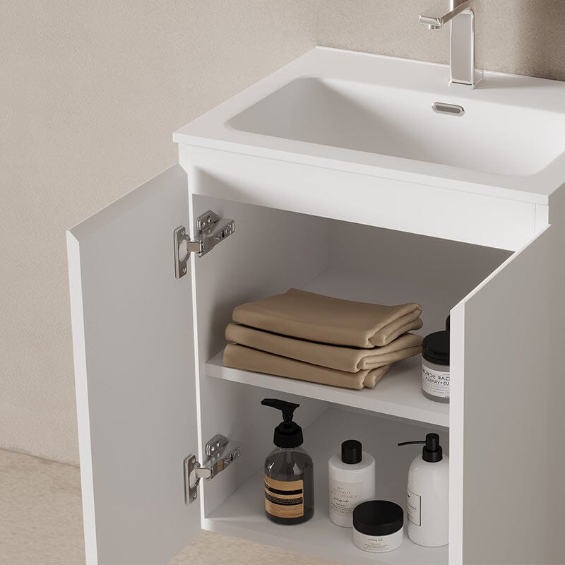 Lucia 600mm Wall Hung Bathroom Vanity Matte White Vanities Arova