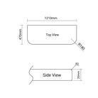 Luxe 1210x470mm Curved Marble Silica Free Stone Vanity Top Arova