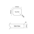 Luxe 610x470mm Curved Marble Silica Free Stone Vanity Top Arova