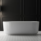 Mae 1500mm Oval Free Standing Bathtub Gloss White Baths Arova