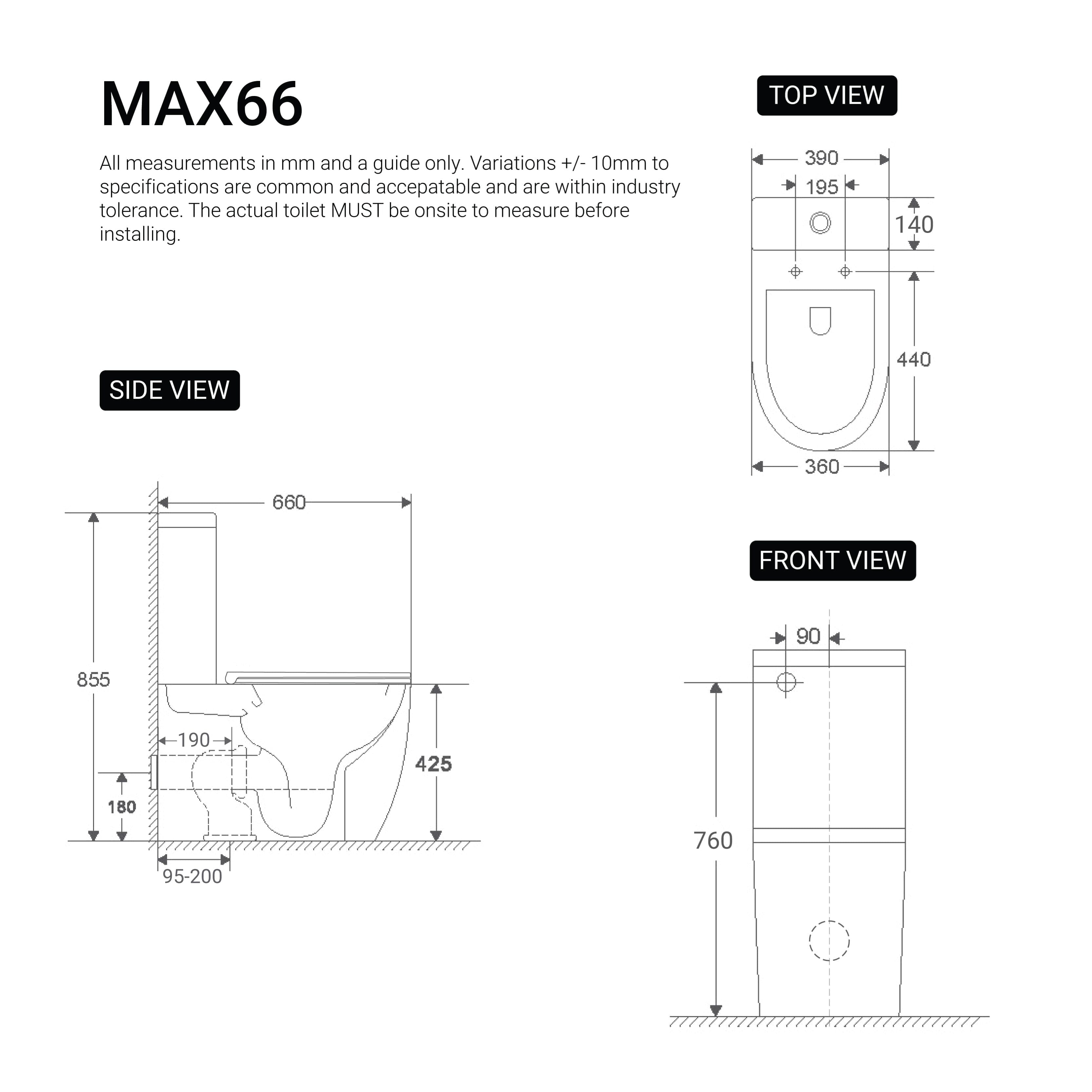 Max66 Rimless Tornado Back To Wall Toilet Toilets Arova