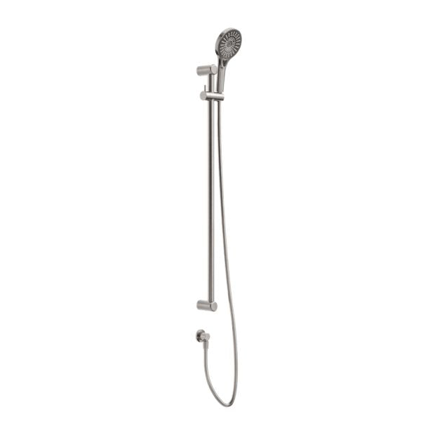 MECCA CARE 25MM GRAB RAIL AND ADJUSTABLE SHOWER RAIL SET 900MM BRUSHED NICKEL (NRCS004BN) Showers Nero