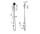 MECCA CARE 25MM GRAB RAIL AND ADJUSTABLE SHOWER RAIL SET 900MM BRUSHED NICKEL (NRCS004BN) Showers Nero