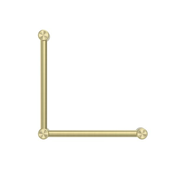 MECCA CARE 32MM AMBULANT TOILET GRAB RAIL 90 DEGREE 450x450MM BRUSHED GOLD NRCR3290ABG Accessories Nero