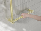 MECCA CARE 32MM AMBULANT TOILET GRAB RAIL 90 DEGREE 450x450MM BRUSHED GOLD NRCR3290ABG Accessories Nero