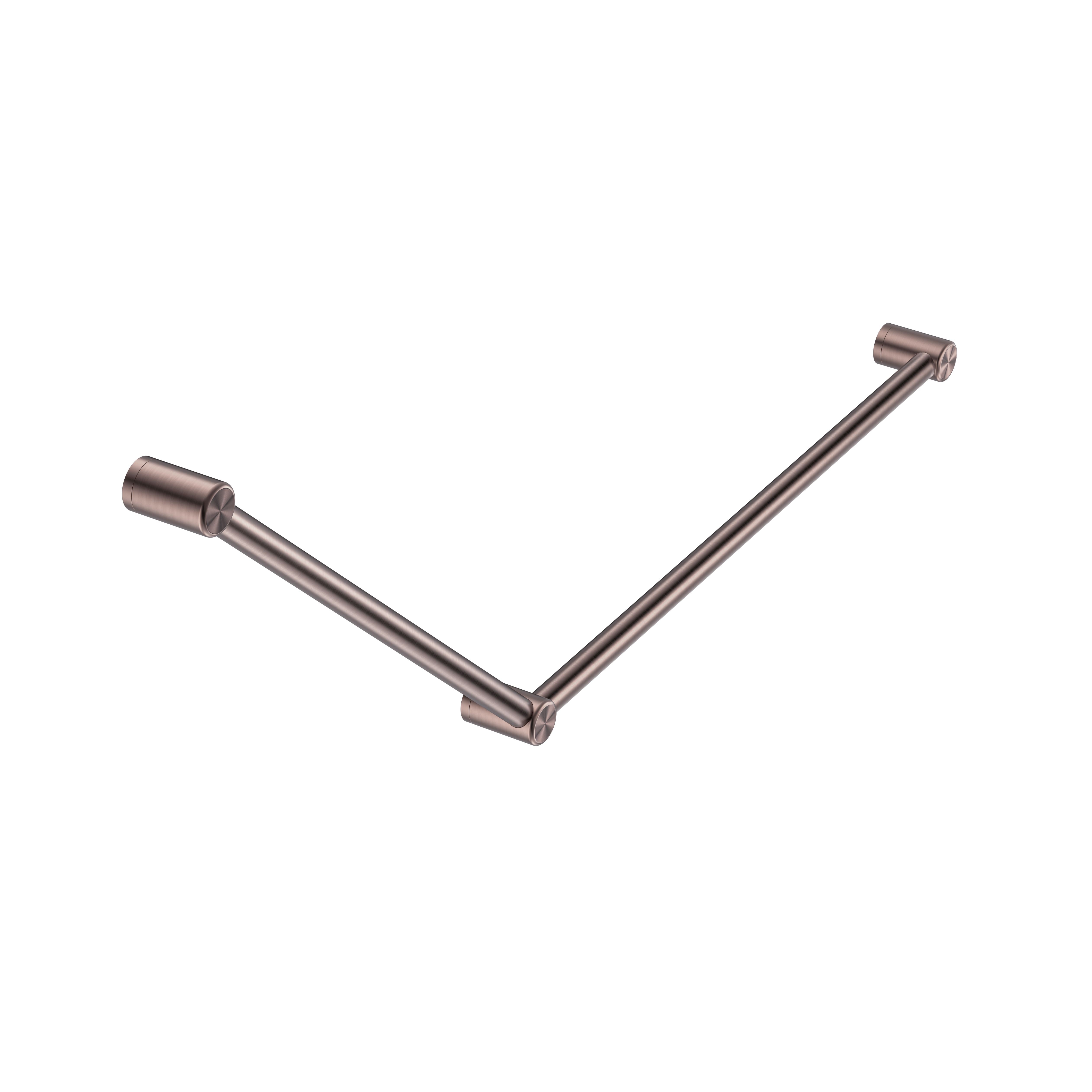 MECCA CARE 32MM DDA GRAB RAIL SET 45 DEGREE 750X900MM BRUSHED BRONZE NRCR3245BZ Accessories Nero