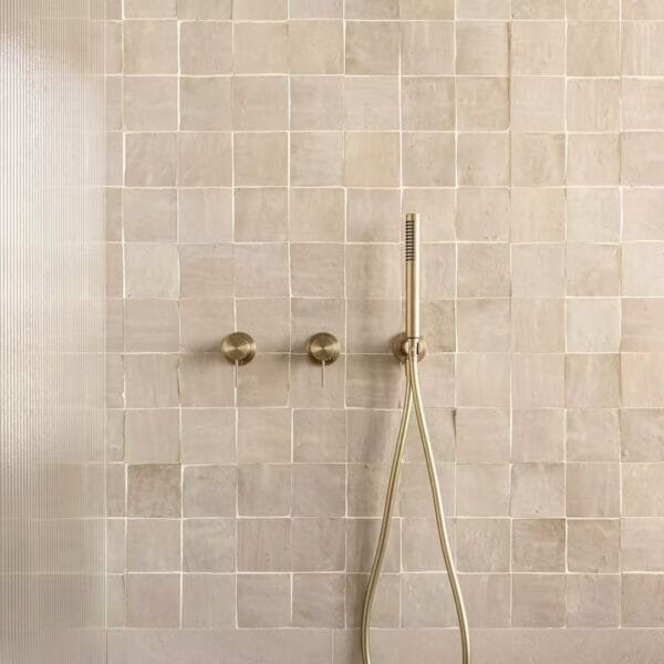 MECCA SHOWER MIXER 60MM PLATE BRUSHED GOLD (NR221911HBG) Tapware Nero