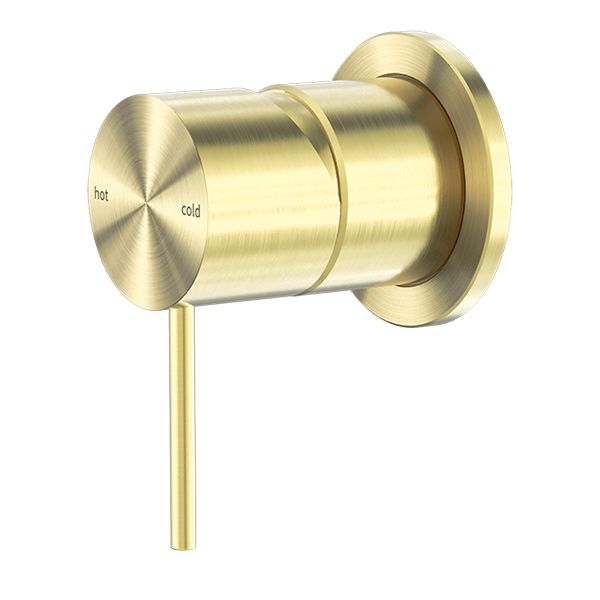 MECCA SHOWER MIXER 60MM PLATE BRUSHED GOLD (NR221911HBG) Tapware Nero