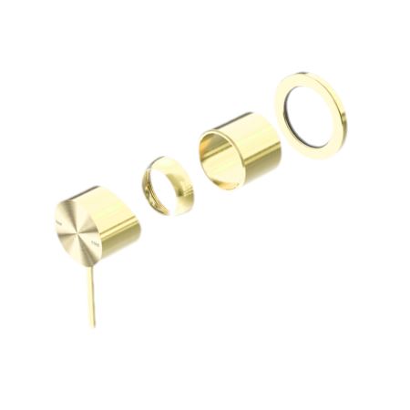 MECCA SHOWER MIXER 60MM PLATE TRIM KITS ONLY BRUSHED GOLD (NR221911HTBG) Tapware Nero
