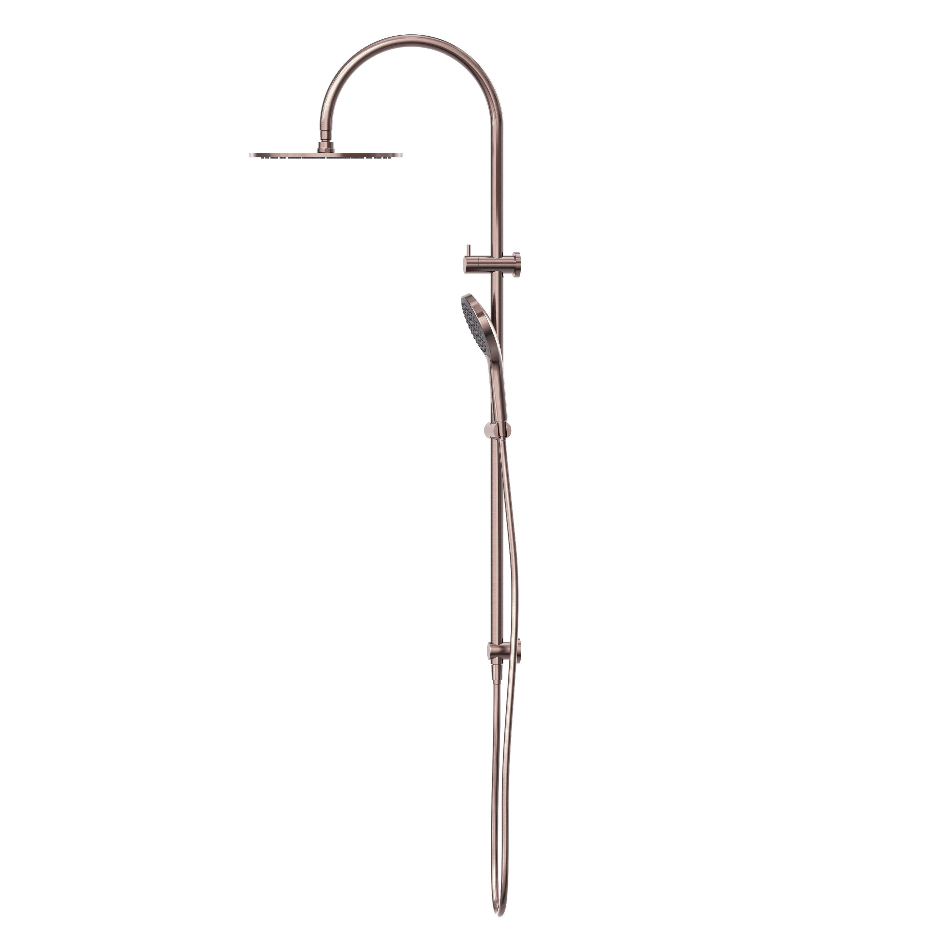 MECCA TWIN SHOWER WITH AIR SHOWER II BRUSHED BRONZE NR221905HBZ Showers Nero