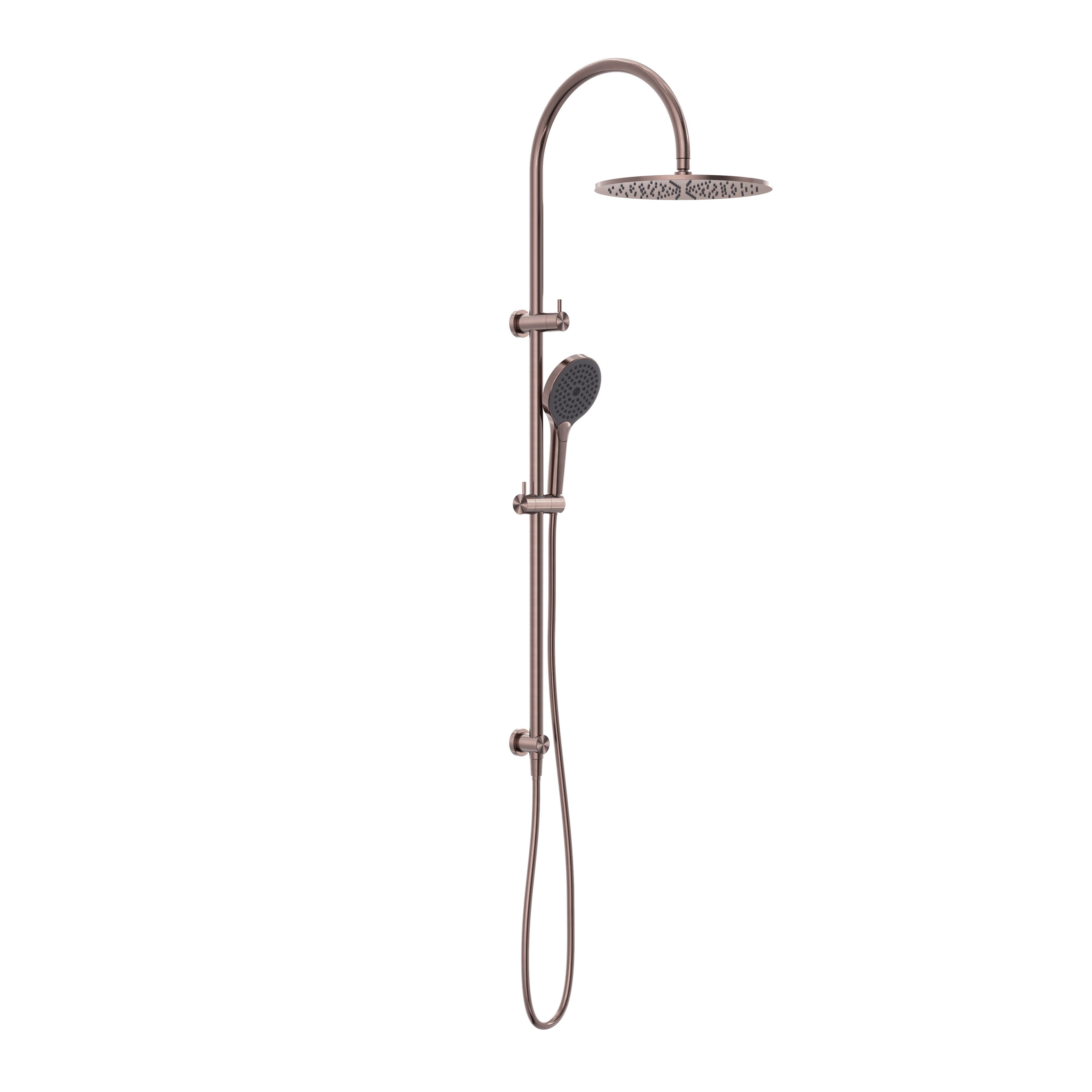 MECCA TWIN SHOWER WITH AIR SHOWER II BRUSHED BRONZE NR221905HBZ Showers Nero
