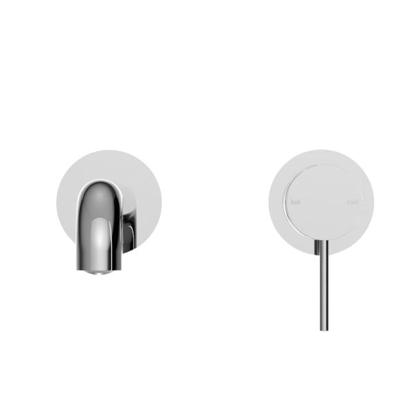 MECCA WALL BASIN/BATH MIXER SEPARATE BACK PLATE 120/160/185/230/260MM CHROME Tapware Nero