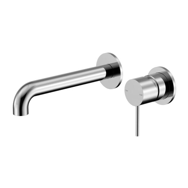 MECCA WALL BASIN/BATH MIXER SEPARATE BACK PLATE 120/160/185/230/260MM CHROME Tapware Nero