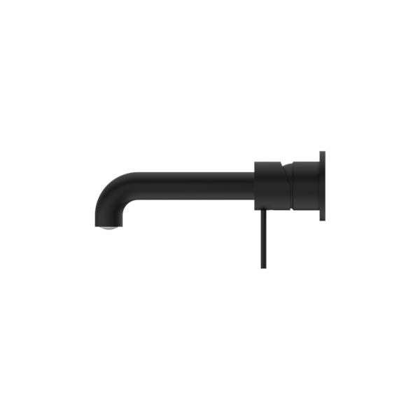 MECCA WALL BASIN/BATH MIXER SEPARATE BACK PLATE 120/160/185/230/260MM Matte Black Tapware Nero