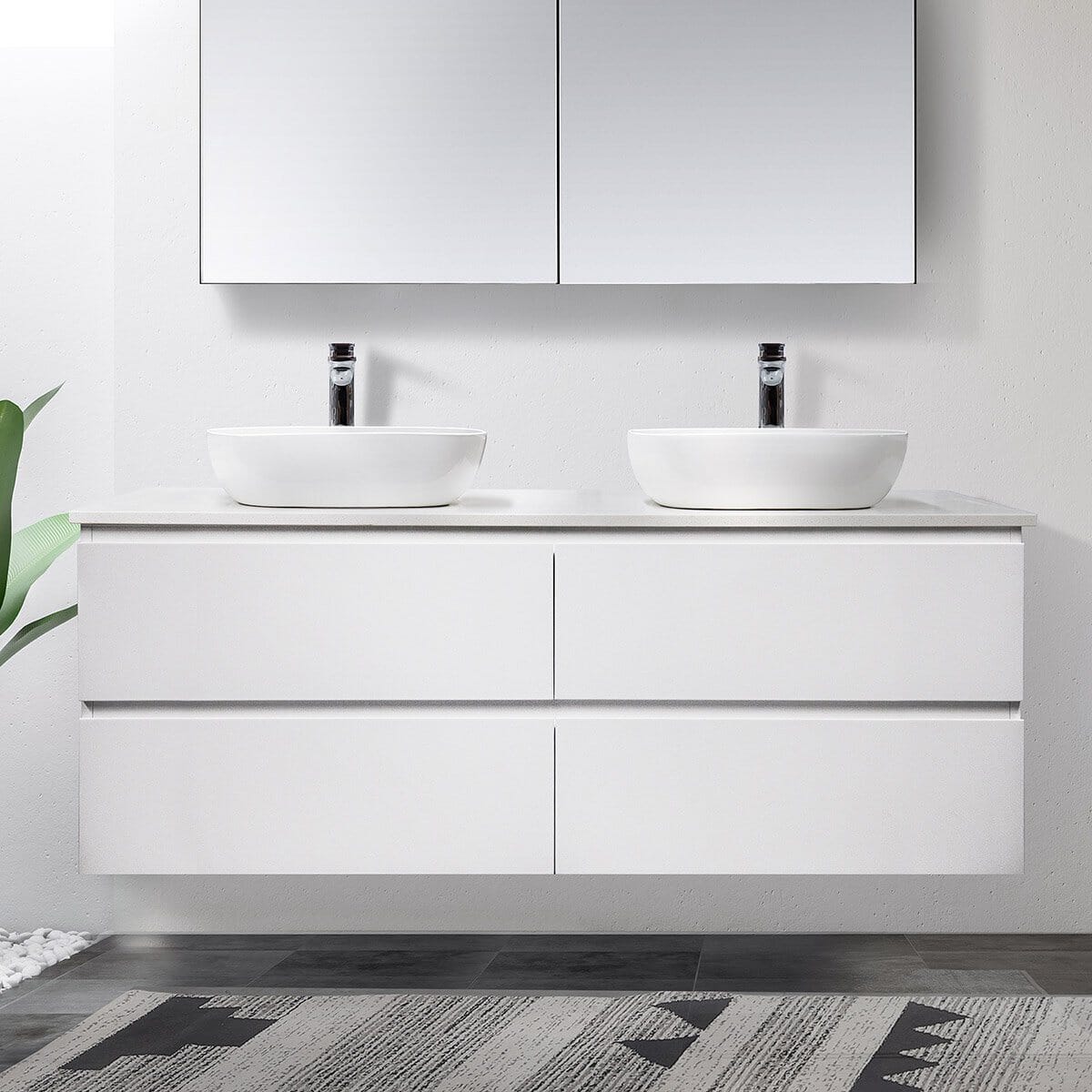 Mia 1500mm Wall Hung Vanity + Luxe Stone Top AROVA