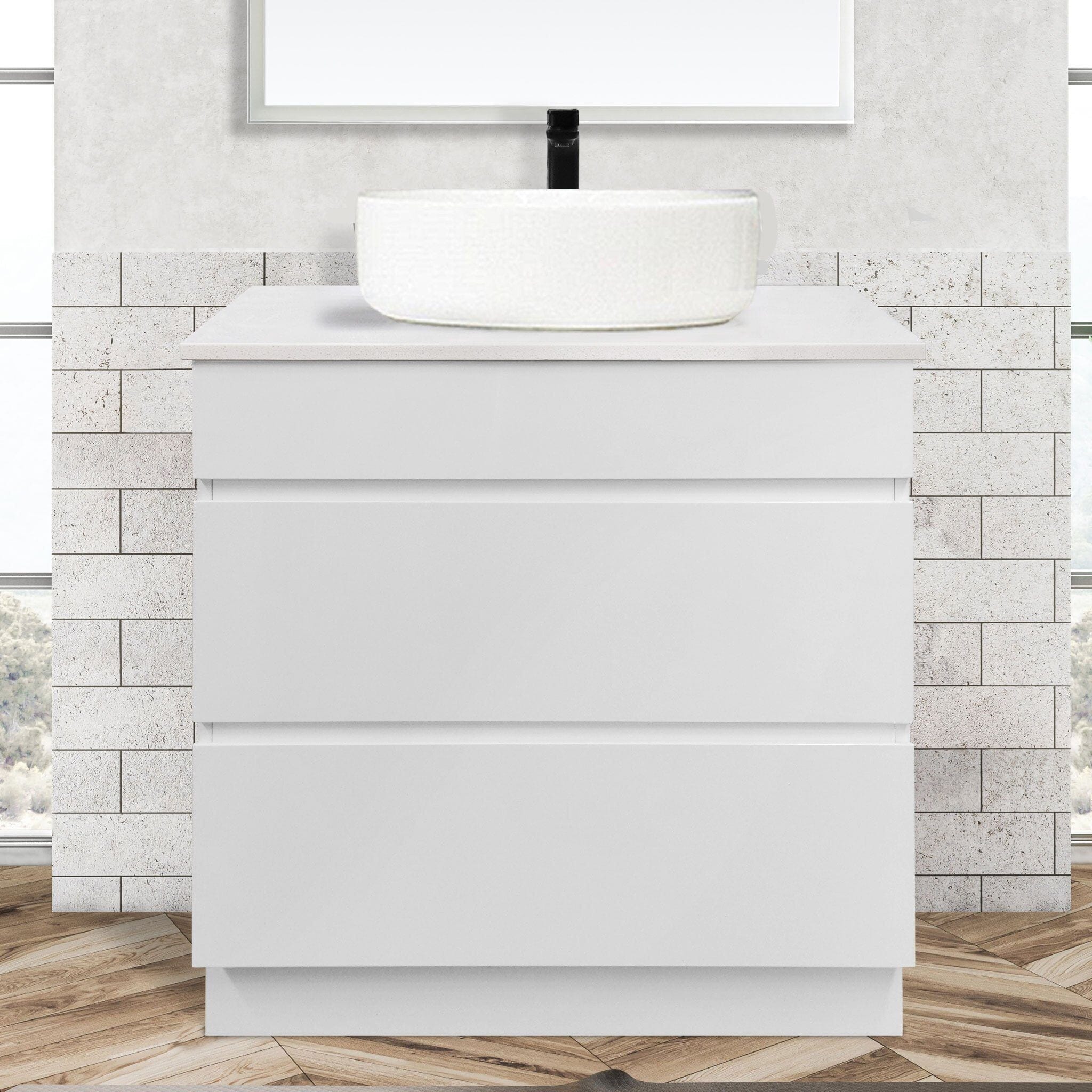 Mia 750mm Floor Standing Bathroom Vanity + Luxe Stone Top AROVA