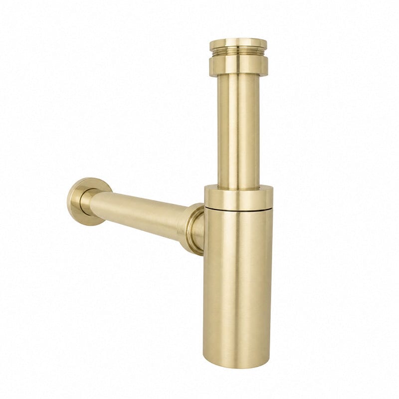 MICA Deluxe Bottle Trap Round Brushed Gold 32mm/40mm Basins Arova