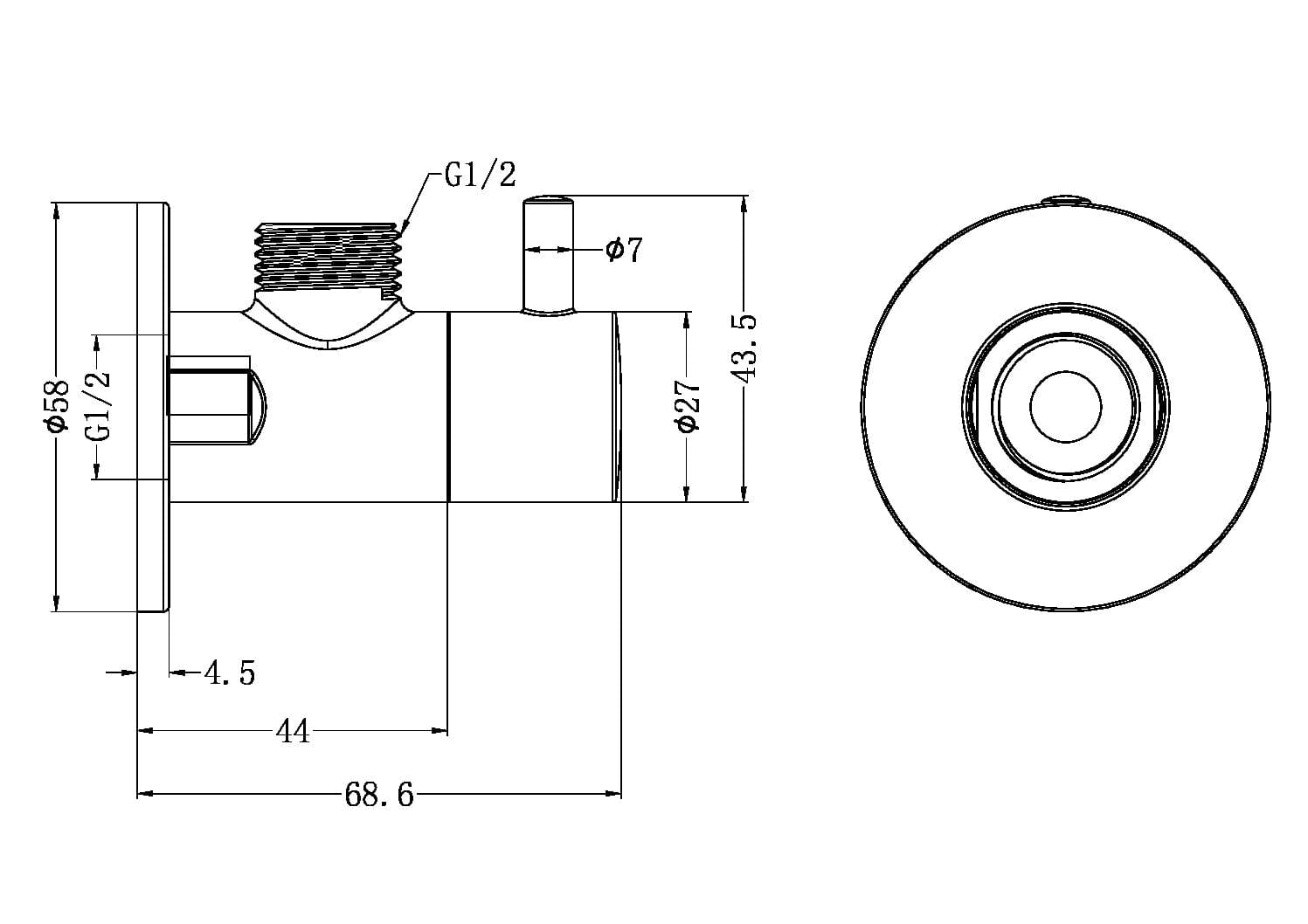 Mini Cistern Stop Matte Black NR262109EMB Nero Tapware Nero