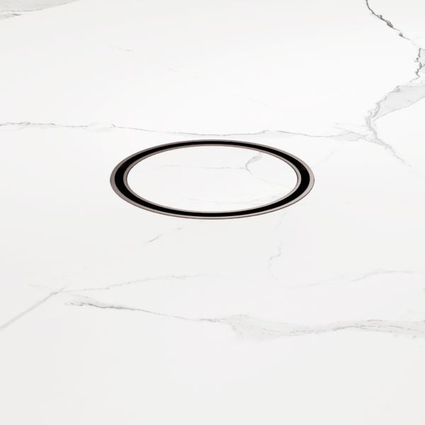Nero 100mm Round Tile Insert Floor Waste 50mm Outlet Brushed Bronze NRFW003BZ Shower Grate Nero