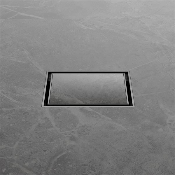 Nero 100mm Square Tile Insert Floor Waste 50mm Outlet Gunmetal NRFW006GM Shower Grate Nero