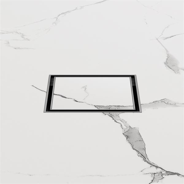 Nero 100mm Square Tile Insert Floor Waste 50mm Outlet Gunmetal NRFW006GM Shower Grate Nero