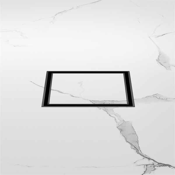 Nero 100mm Square Tile Insert Floor Waste 50mm Outlet Matte Black NRFW006MB Shower Grate Nero