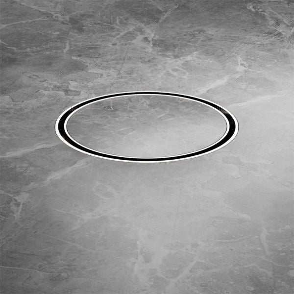 Nero 130mm Round Tile Insert Floor Waste 80mm Outlet Brushed Nickel NRFW004BN Shower Grate Nero